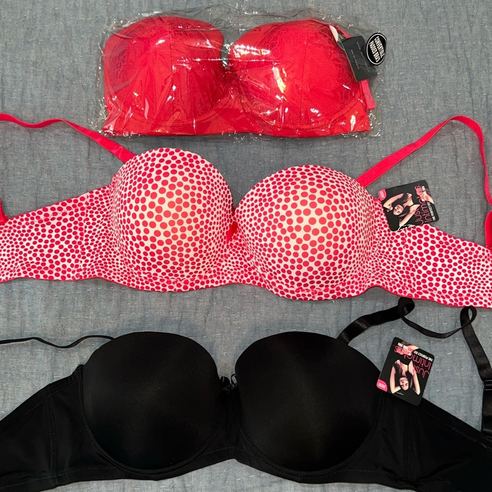 Bundle of 3 Just Intimates Convertible underwire bras 36DD